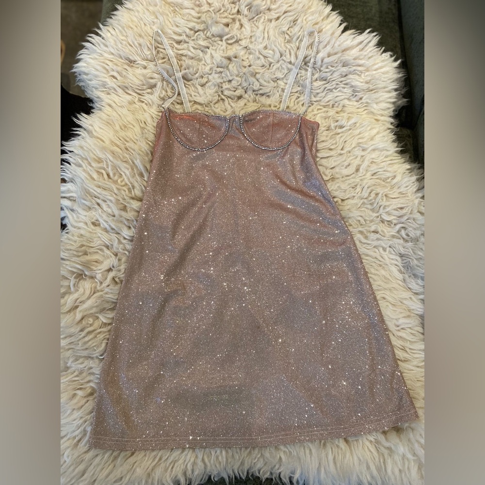 Sparkling Pink Mini Dress